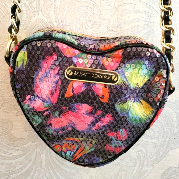 Betsey Johnson Handbags - Betsey Johnson Vintage Butterfly Heart Crossbody